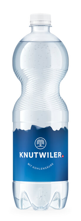 Knutwiler Mineral blau mit Kohlensäure 1 L PET 6er Harass
