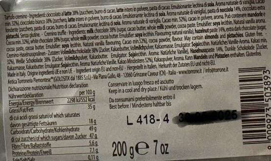 Tartufi dolci Cremino piemontesi 200g