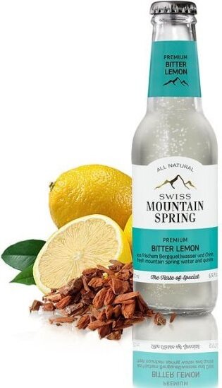 Swiss Mountain Spring Bitter Lemon 2 dl, EW Glas