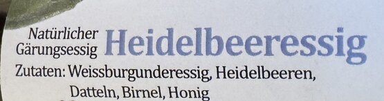 Essighüsli Heidelbeeressig 100 ml (auf Anfrage)