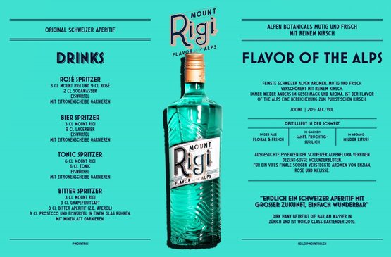 Mount Rigi - Flavour of the Alps Aperitif Liqueur Schweiz