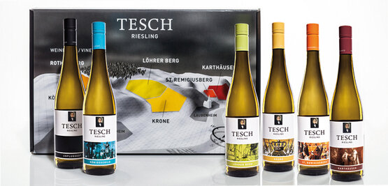 Degustationsbox Tesch - 6 verschiedene Einzellagen-Rieslinge Weingut Tesch, Nahe, Deutschland (solange Vorrat)