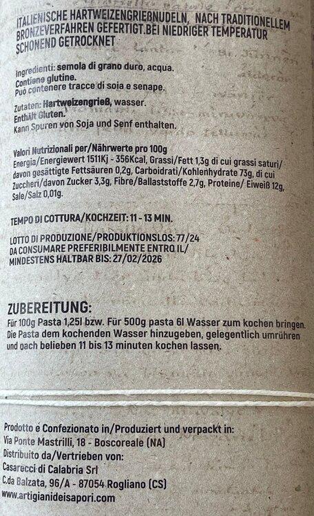 Bucatini arricciati 500 g IMEX