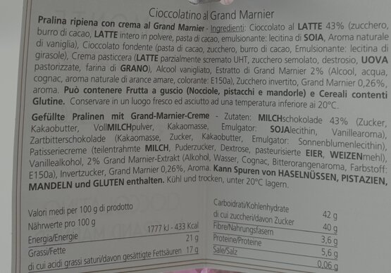 Cioccolatino al Grand Marnier 200g