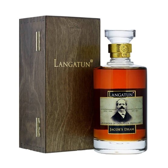 Jacob's Dram Single Malt Whisky Langatun Swiss 49.12° in Holzkiste