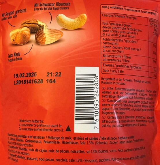 Zweifel Salted Mixed Nuts 115 g