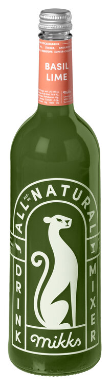 Mikks Fruchtsaft Basil Lime EW-Glas 