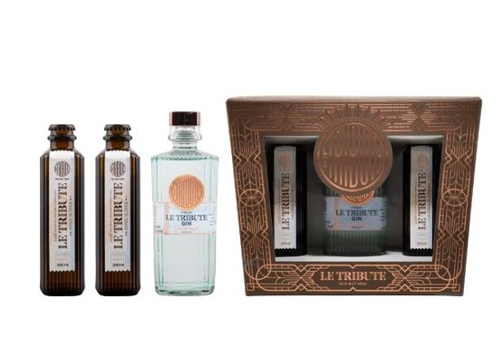 Gin Le Tribute in Geschenkpackung inkl. 2 Flaschen Tribute Tonic Water 20 cl