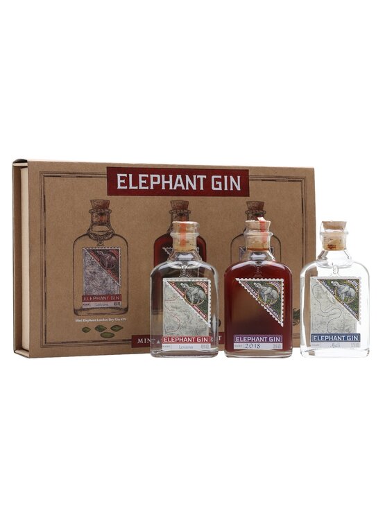 Gin Elephant Tasting-Box 3x 5cl (London Dry, Sloe, Strength Gin)