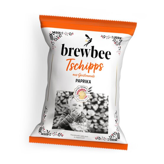 Brewbee Tschipps aus Gerstenmalz gewürzt mit Paprika 30g
(1 Karton = 30 Säckli)
