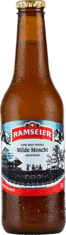 Ramseier Milde Moscht naturtrüb alkoholfrei 0.5% 33 cl EW-Flasche 6-Pack (auf Anfrage)