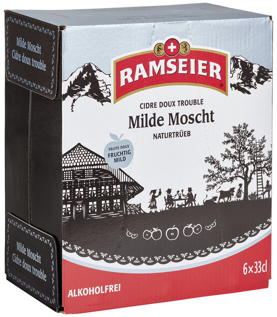 Ramseier Milde Moscht naturtrüb alkoholfrei 0.5% 33 cl EW-Flasche 6-Pack (auf Anfrage)