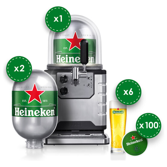 Blade-Zapfsystem für 8 L Biertanks (Haltbarkeit bis zu 30 Tage ab Anstich) Starterkit inkl. 2 Tanks nach Wahl, 6 Biergläser, 100 Bierdeckel (Artikel auf Anfrage – kein Rückgaberecht)