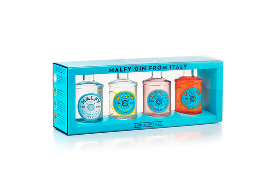 Gin Malfy GQDI 4er-Pack 4x5cl assortiert (Blood Orange, Con Limone, Original, Rosa Pink Grapefruit)