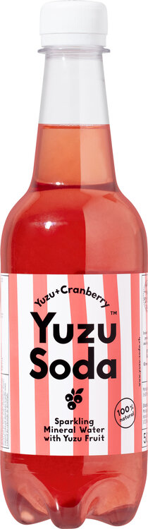 Yuzu Soda Cranberry Sparkling Mineral Water 50 cl PET (24-er-Pack)