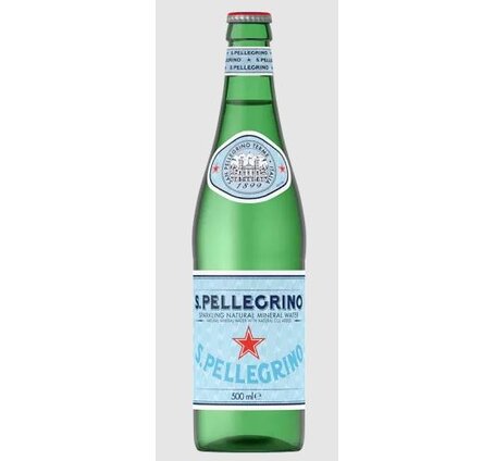 S.Pellegrino 50 cl Glas Mineral mit Kohlensäure