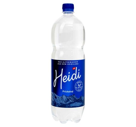 Heidi Alpenwasser aus dem Heidiland mit Kohlensäure 150 cl EW 6-Pack