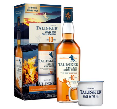 Whisky Talisker 10 Years Isle Skye Pure Malt Geschenkpackung mit Choco Mug 