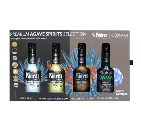 Tequila Padre Premium Agave Spirits Selection 4x5cl
