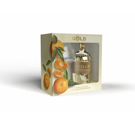 Gin Gold 999.9 Geschenkpack mit Glas 