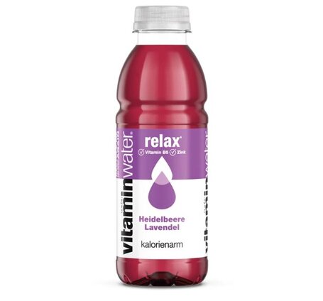 Vitamin Water Glacéau RELAX Heidelbeere Lavendel PET, 12-Pack