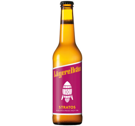 Lägere Bräu Stratos alkoholfreies Hazy IPA 0.3% 33 cl EW in Harassen