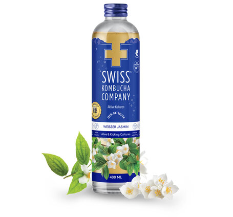 Swiss Kombucha Weisser Jasmin / Natural 40cl EW-Glas