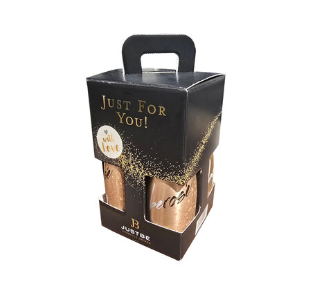 Just be Rosé Aperitivo Frizzante Alu-Flasche 4er Geschenkkarton (Preis pro Karton)