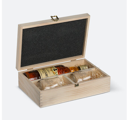 Honig-Williams Appenzeller + 2 Gläser in Holzgeschenkbox