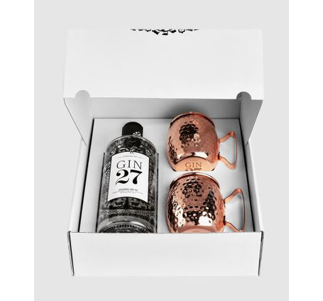 Gin 27 aus Appenzell Geschenkpackung mit 2 Kupferbechern