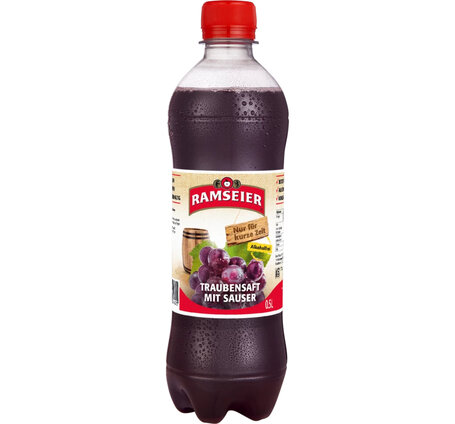 Ramseier Traubensaft mit Sauser 50 cl PET 6-Pack, pasteurisiert, alkoholfrei. (Herbstprodukt) (auf Anfrage)