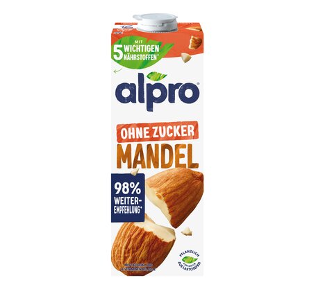 Alpro Mandel geröstet ohne Zucker 1 L Tetra Pak®