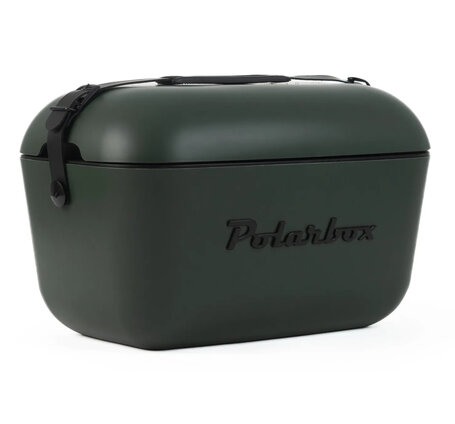 Polarbox Retro 20 L-Kühlbox gross Vintage Design, waldgrün/schwarz