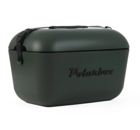 Polarbox Retro 12 L-Kühlbox klein Vintage Design, waldgrün/schwarz
