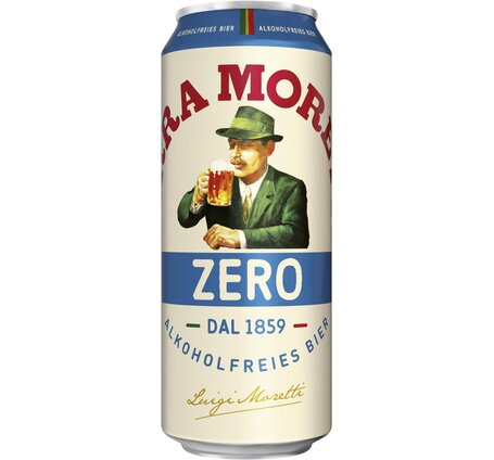 Birra Moretti Zero alkoholfrei 0.0% 50 cl Dose (auf Anfrage)