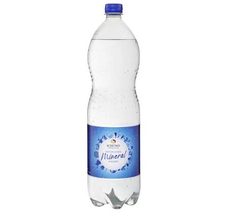 SCHÜWO Mineralwasser blau MIT Kohlensäure 1.5 L PET EW Har.Dep. 5.--