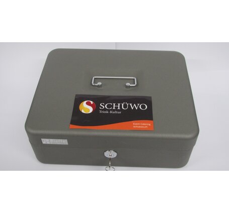 Geldkassette (Ersatzpreis: 100.--)
mit 1 Münzfach, 1 Notenfach, 1 Schlüssel