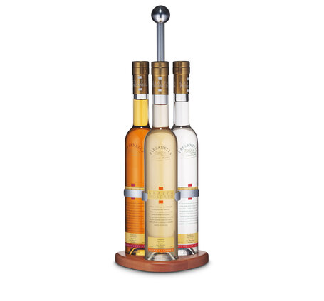 Grappa Traggestell mit 3 Grappa Paesanella Brunello/Amarone/Chardonnay
