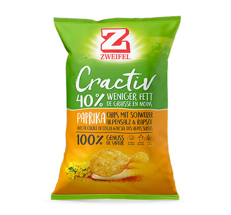Zweifel Cractiv Chips Paprika 160g