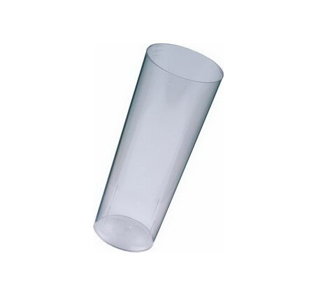 Becher Longdrink 2.5 dl transparent, unzerbrechlich, 2/4cl geeicht, PP kleinstmögl. Best.Einh.: 10 Stück  (50 Stangen = 1 Karton)