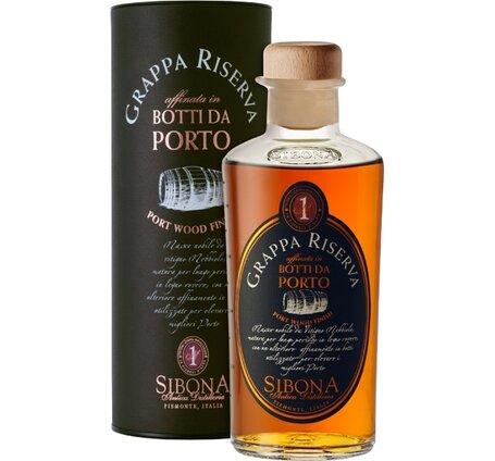 Grappa Riserva di Nebbiolo Sibona Invecchiata Botti di Porto
