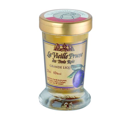 Vieille Prune Trois Rois 2 cl Portion-Trinkglas