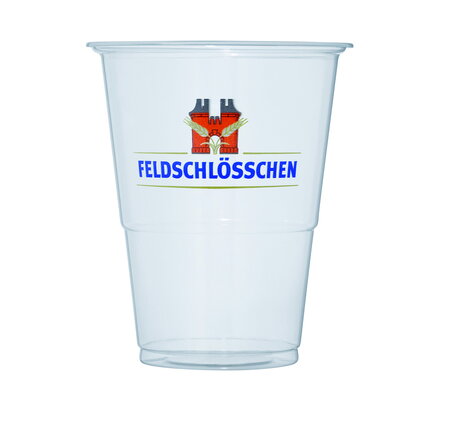 Feldschlösschen Becher 4 dl unzerbrechlich transparent kleinstmögl. Best.Einh.: 50 / Karton à 1000 St.