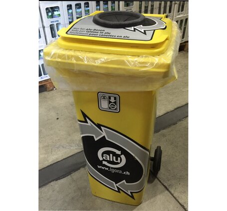 ALU-Sammel-Rollcontainer für 110lt Sack (Miete Fr. 5.-) bei Verlust: 250.-
