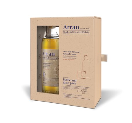 Whisky Arran Single Malt 10 years old 46° Isle of Arran Geschenkpackung mit 2 Gläser