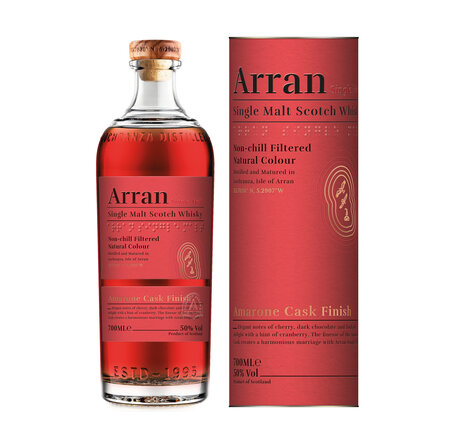 Whisky Arran Single Amarone Cask Finish 50° Isle of Arran (solange Vorrat, Mitte Mai 2024 wieder lieferbar)