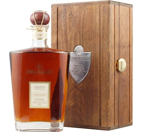 Grappa Dellavalle Affinata Whisky Barrique Holzkistchen
