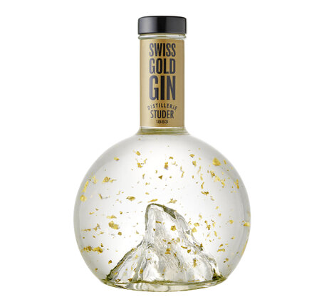 Gin Swiss Gold 40° mit Goldfiltter 24 Karat, Studer