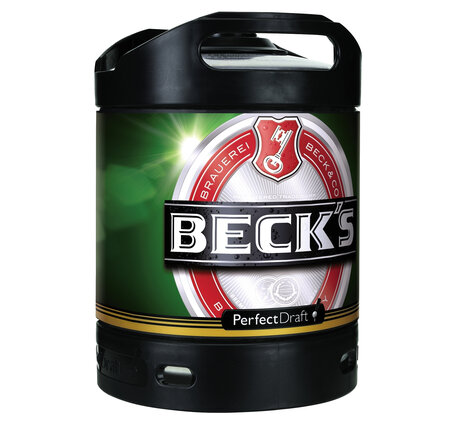 Beck's Bier Perfect Draft 6 L Fass Depot 10.- (5.- für Fass/5.- für Har.) (für Philips Perfect Draft und Perfect Draft Pro Zapfsysteme) 
