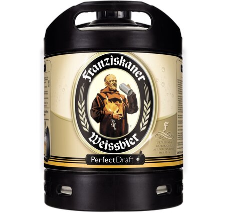Franziskaner Weissbier (naturtrüb) Perfect Draft 6 L Fass Depot 10.- (5.- für Fass/5.- für Harass) (für Philips Perfect Draft und Perfect Draft Pro Zapfsysteme) 
